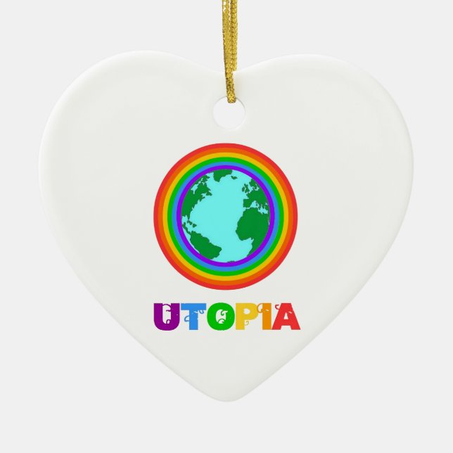 Planète Utopia Ceramic Tree Decoration (Front)