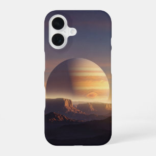 Planète Vintage derrière les Falaises iPhone 16 Case
