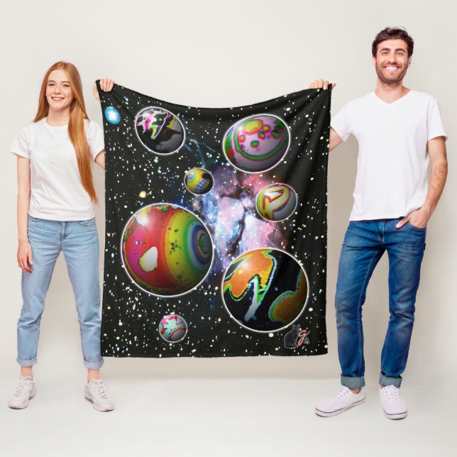 Planetoids Fleece Blanket (In Situ)