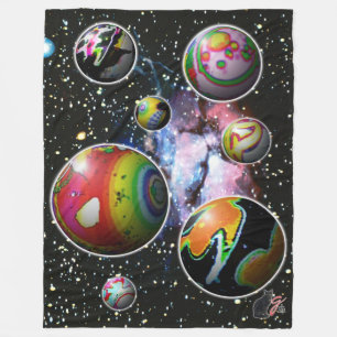 Planetoids Fleece Blanket