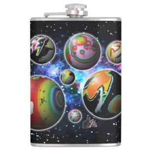 Planetoids Hip Flask