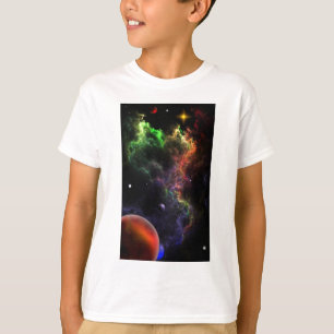 Planetoids In The Nebula Cluster Space Art T-Shirt