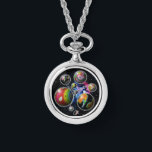 Planetoids Watch<br><div class="desc">Seven planetoids are emerging into our universe through the space-time continuum portal. Each sphere is a world of wonder and amazement. Can they continue to expand and fill our space? Only time will tell. Adventurous explorers of alternate dimensions will keep this watch handy to be prepared for the causal translation…Please...</div>