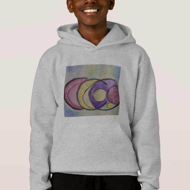 Planets Abstract Art Hoodie (Front)