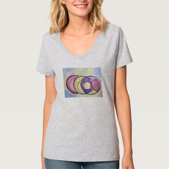 Planets Abstract Art T-Shirt (Front)