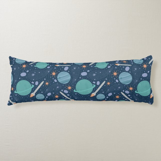 Planets and rockets galaxy body cushion (Front)