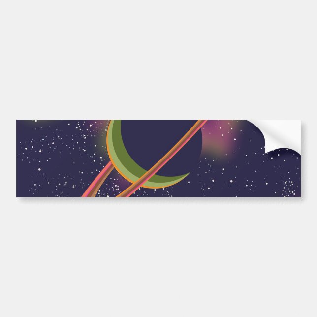 Planets and Stars Bumper Sticker (Front)