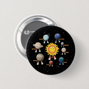 Planets and The Solar System 6 Cm Round Badge