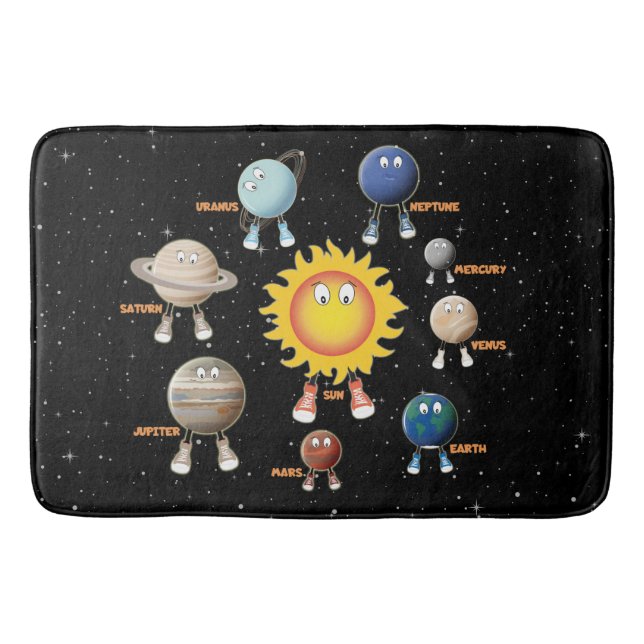 Planets and The Solar System Bath Mat (Front)
