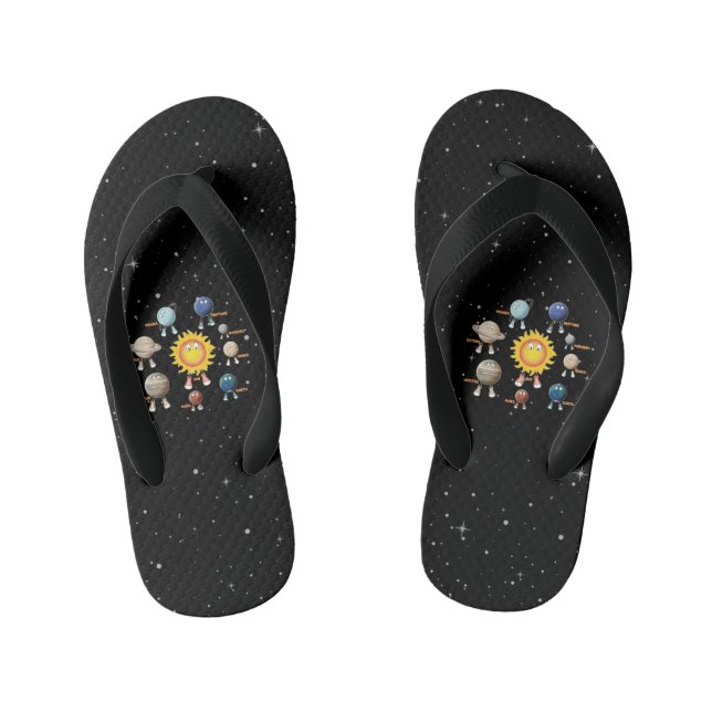 Planets and The Solar System Kid's Jandals (Footbed)