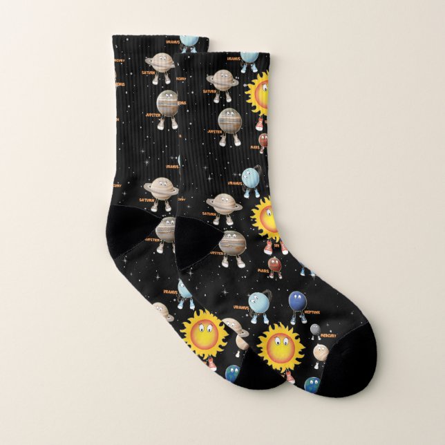 Planets and The Solar System Socks (Pair)