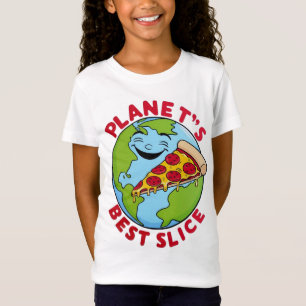"Planet's Best Slice: Earth with Pizza T-shirt
