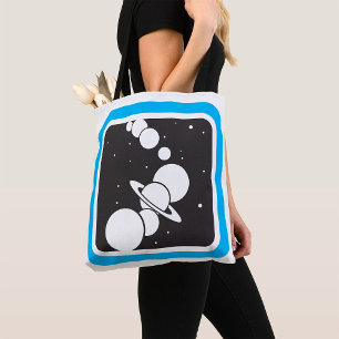 Planets In Space Tote Bag
