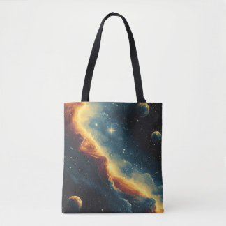 planets in the galaxy universe tote bag
