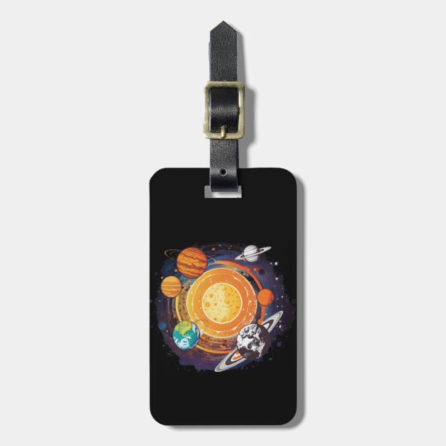 Planets Luggage Tag (Front Vertical)