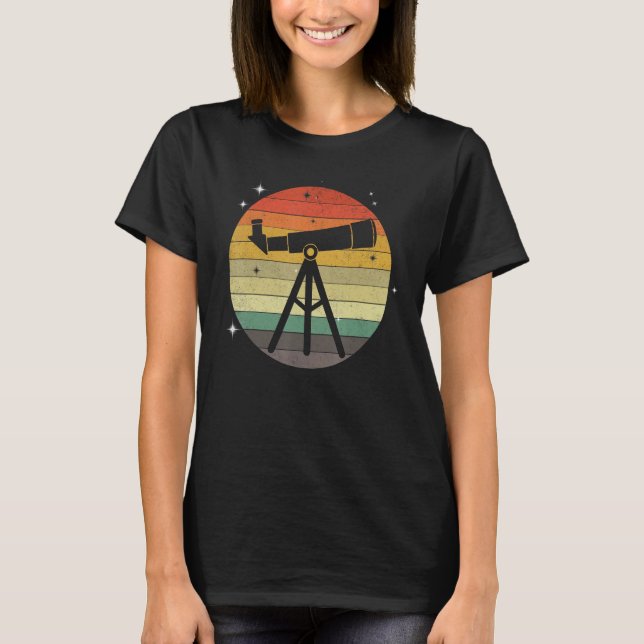 Planets Of Solar System Telescope Astronomy Scienc T-Shirt (Front)