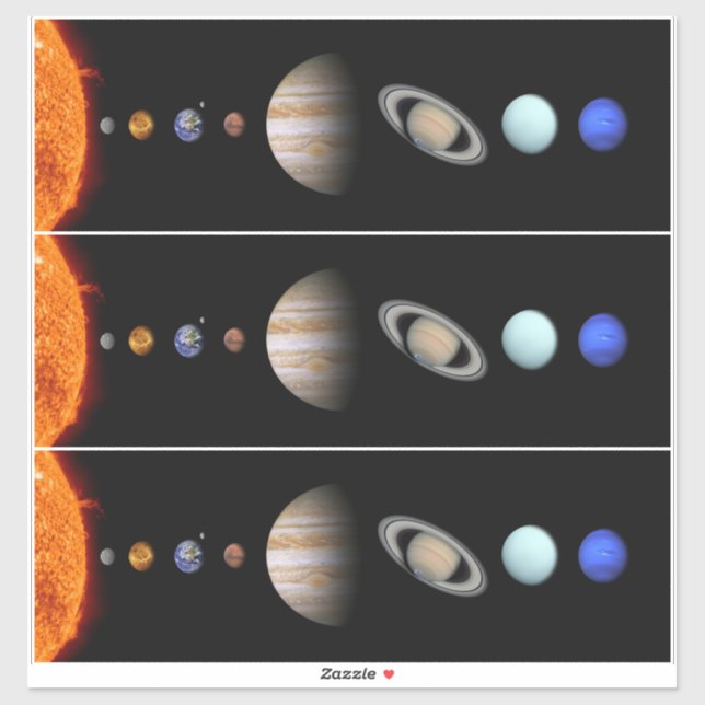 PLANETS OF THE SOLAR SYSTEM 14” Sq. Skin Sticker (Sheet)
