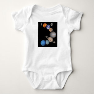 Planets of the solar system baby bodysuit
