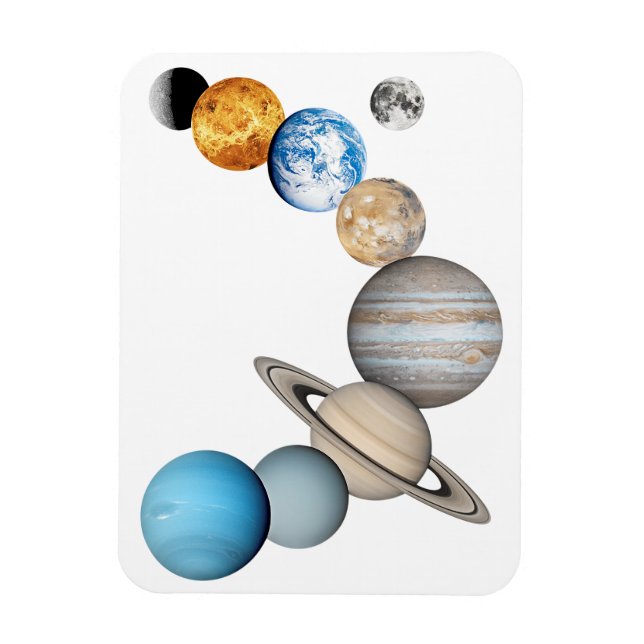 Planets of the solar system (Colour Changeable) Magnet (Vertical)