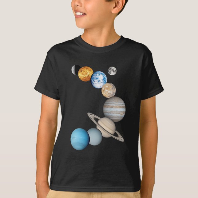Planets of the solar system (Colour Changeable)  T-Shirt (Front)