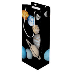 Planets of the solar system (Colour Changeable) Wine Gift Bag