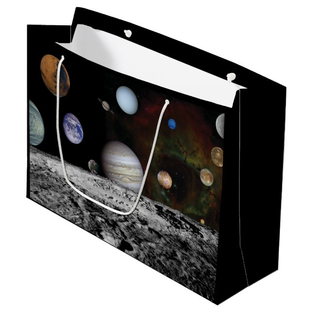 Planets of the solar system large gift bag (Front Angled)