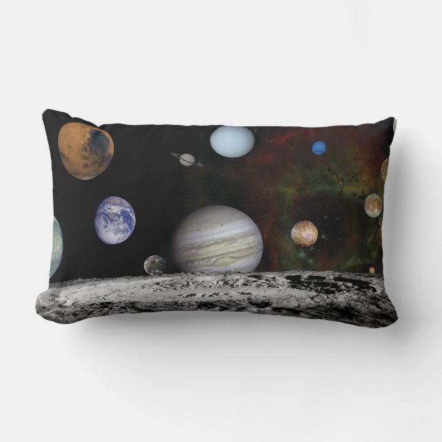 Planets of the solar system lumbar cushion (Front)