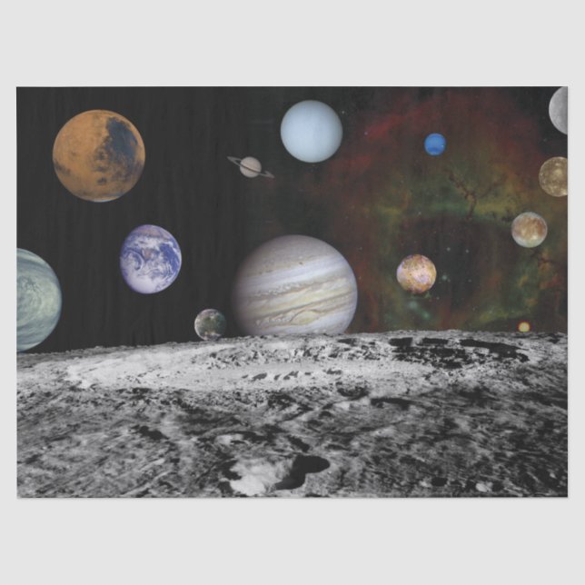 Planets of the solar system tissue paper (Front)