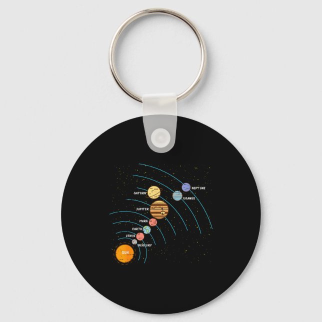 Planets Orbit Solar System Galaxy Science Women Ki Key Ring (Front)