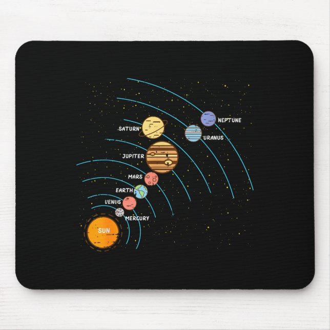 Planets Orbit Solar System Galaxy Science Women Ki Mouse Pad (Front)