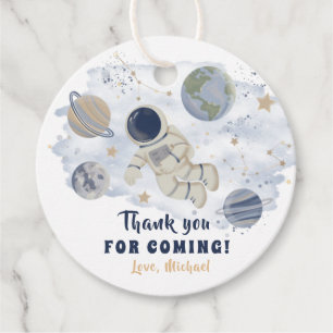 Planets Outer Space Galaxy Birthday Thank You Favour Tags