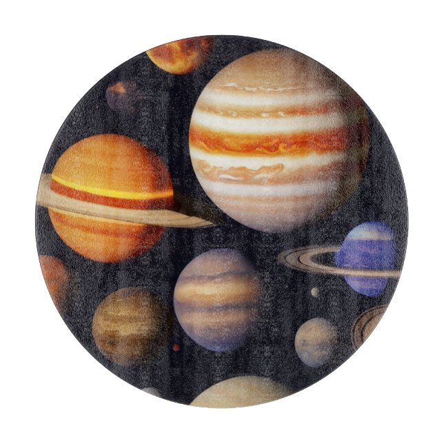 Planets Pattern Cutting Board (Front)