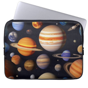 Planets Pattern Laptop Sleeve