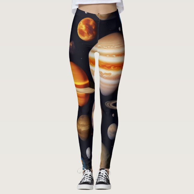 Planets Pattern Leggings (Front)