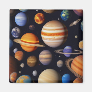 Planets Pattern Magnet