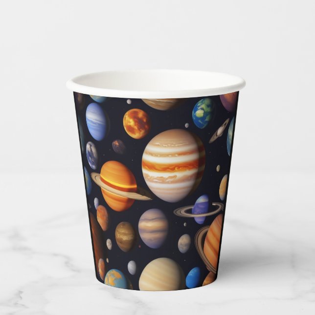Planets Pattern Paper Cups (Front)