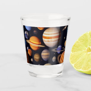 Planets Pattern Shot Glass
