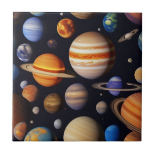 Planets Pattern Tile