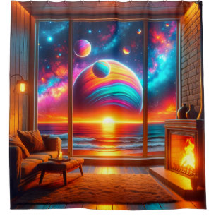 Planets Shower Curtain