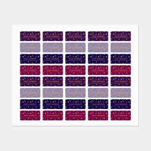 Planets Spaceships Kids Sticker Labels