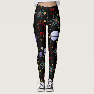 Planets, Stars and Rocket Ships Leggings