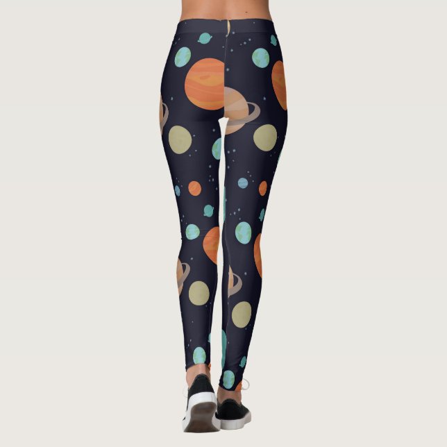 Planets, stars, galaxy leggings (Back)
