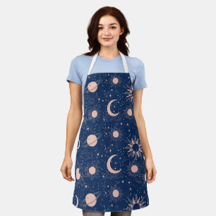 Planets & Stars Pattern Apron