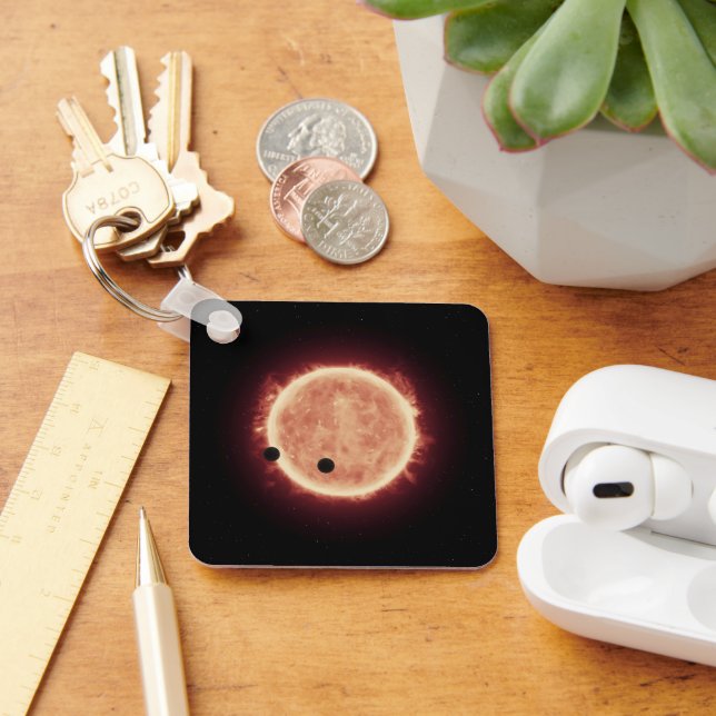Planets Transiting Red Dwarf Star In Trappist-1 Key Ring (Desk)
