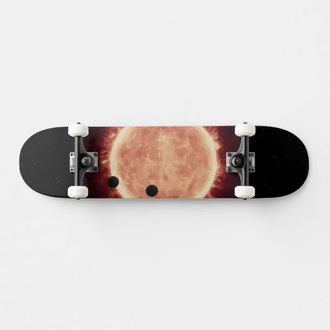 Planets Transiting Red Dwarf Star In Trappist-1 Skateboard (Horz)