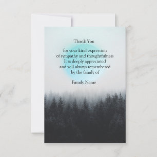 Planets Tree Forest Thank You Card
