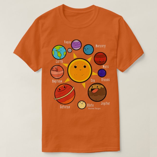 Planets Universe Astronomy Science Education  T-Shirt (Design Front)