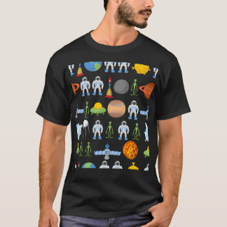Planetsrocketspace Shuttle Aliens T-Shirt