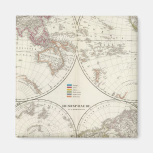 Planiglob der Erde Atlas Map Magnet