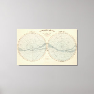 Planisphere Celeste Hemisphere Canvas Print
